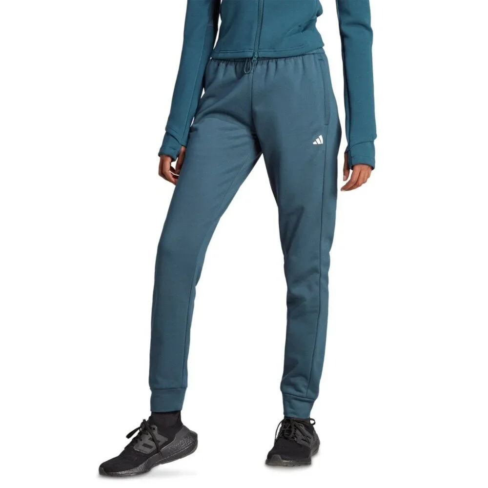 NWT Adidas Performance Fleece Jogger Pants Women's Lg Arctic Night/White Game&Go - Picture 1 of 7